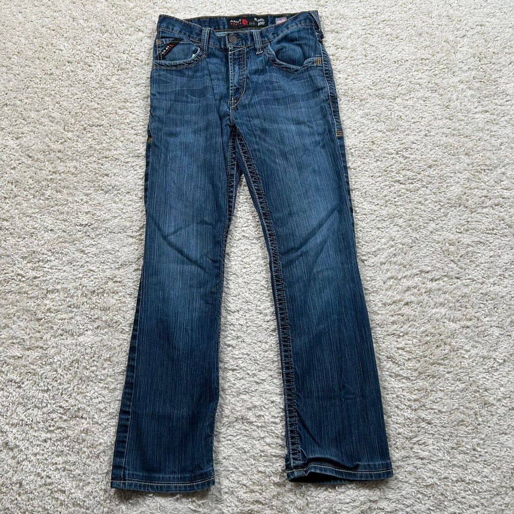 Ariat FR M4 Relaxed Boot Cut Jeans 29x32 Fits 29X30 Blue Flame Resistant Denim